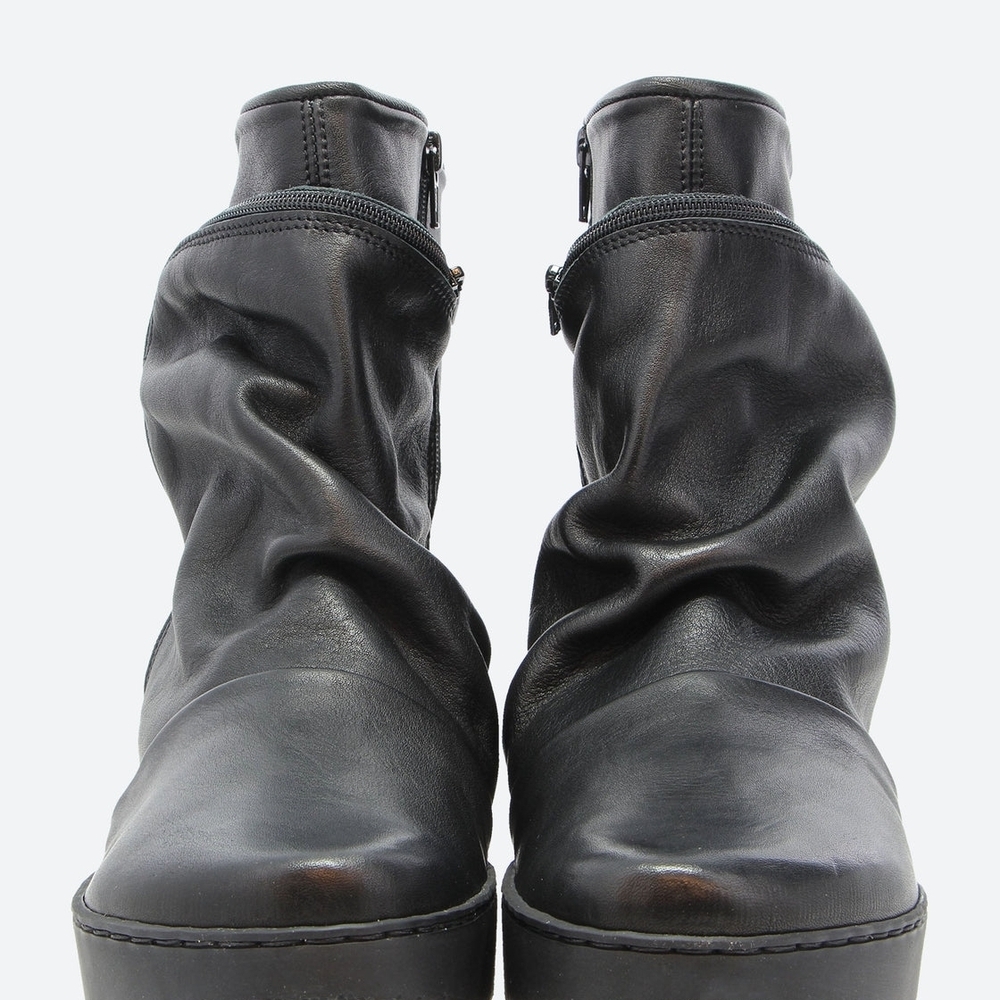 Trippen Sport Clutch Black Leather Ankle Boots Women's 10 German Handcrafted - Picture 8 of 16